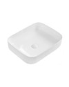 Lavabo d'appoggio in ceramica bianco senza foro miscelatore 50x39x13H Bowl9391B