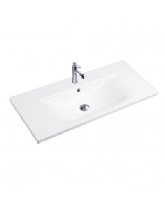 Lavabo consolle d'appoggio in ceramica bianco 101x46.5x18H PLAT840-100