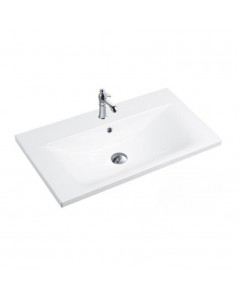 Lavabo consolle d'appoggio in ceramica bianco 811x46.5x18H PLAT840-80