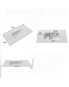 Lavabo consolle d'appoggio in ceramica bianco 101x46.5x17H VA836-100