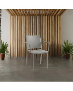 Poltrona polipropilene Mosk colore grigio