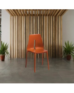 Sedia polipropilene Oblong colore rosso mattone