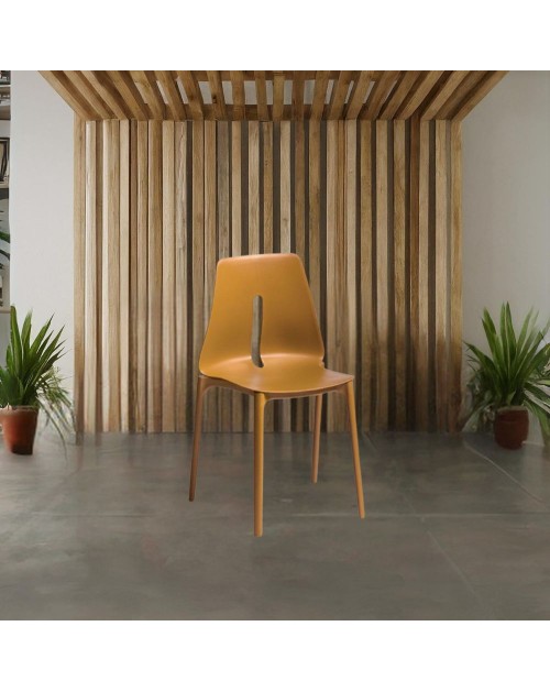 Sedia polipropilene Oblong colore camel