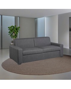 Divano letto 3 posti Flash tessuto Roma28 colore antracite 199x98x84h