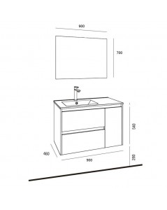 Mobile Bagno Sospeso Resia 90x46x54 H Colore Bianco Larice Prezzo