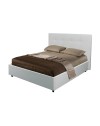 Letto Matrimoniale con contenitore Ascoli 182x210x110H ecopelle colore bianco