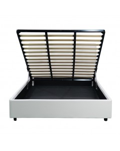 Letto Matrimoniale Contenitore Ascoli 182x210x110H Ecopelle bianco