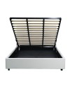 Letto Matrimoniale con contenitore Ascoli 182x210x110H ecopelle colore bianco