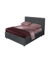 Letto una piazza e mezza con contenitore Ascoli 142x210x110H tessuto colore ash grigio