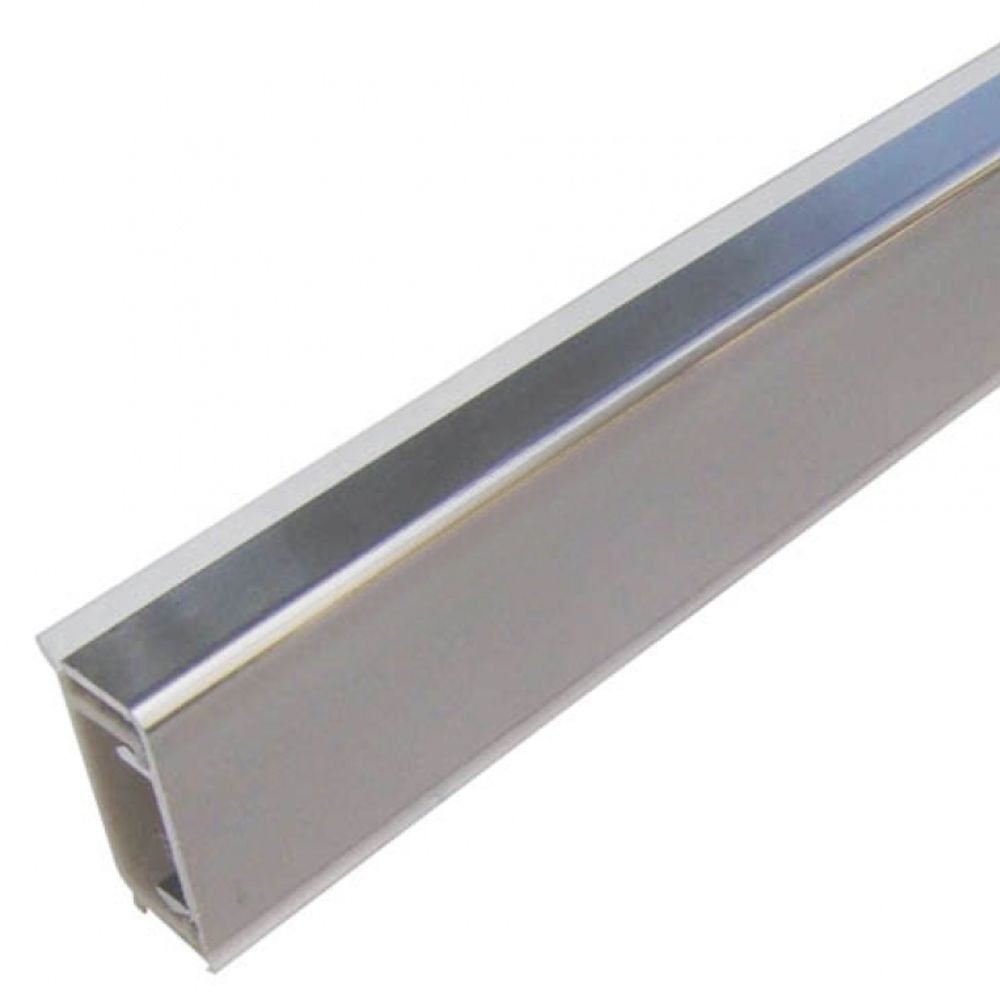 Alzatina rettangolare per top cucina finitura inox H25 mm barra da 366 cm TD14