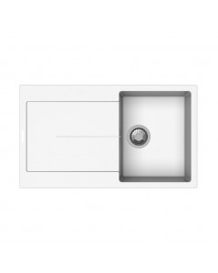 Lavello cucina vasca e gocciolatoio bianco 86x50 Enigma D100