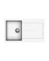 Lavello cucina vasca e gocciolatoio bianco 86x50 Enigma D100