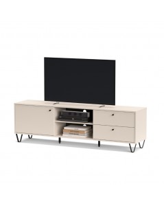 Mobile Porta Tv Aldo1 con anta cassetti e vano a giorno cashmere