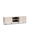 Mobile porta Tv Aldo1 con anta cassetti e vano a giorno 182x40x50,1H colore cashmere