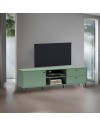 Mobile porta Tv Aldo1 con anta cassetti e vano a giorno 182x40x50,1H colore verde