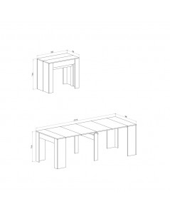 Consolle Allungabile Luka 90x51,6x76,6H colore nelson oak Prezzo