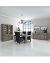 Cristalliera colore ancona oak 3 cassetti e 4 ante scorrevoli Anthony67120 150x39,6x204H stile shabby
