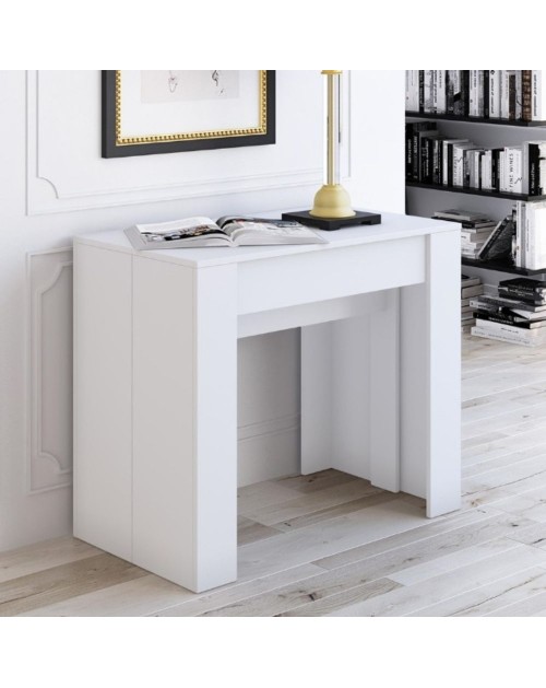 Consolle allungabile Luka 90x51,6x76,6H cm colore bianco