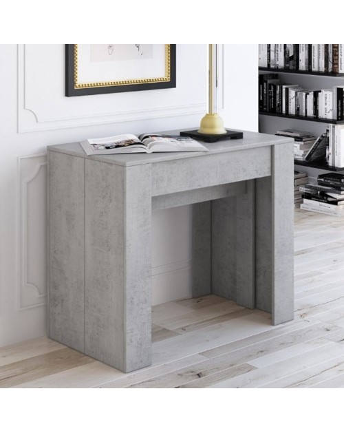Consolle allungabile Luka 90x51,6x76,6H cm colore cemento