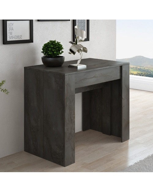 Consolle allungabile Luka 90x51,6x76,6H cm colore ossido