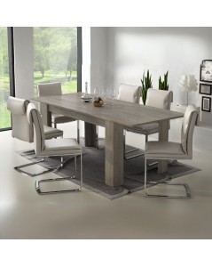 Tavolo rettangolare allungabile colore ancona oak Anthony 160x88x75H stile shabby