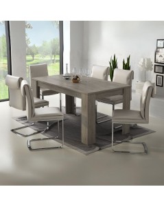 Tavolo rettangolare allungabile colore ancona oak Anthony 160x88x75H stile shabby