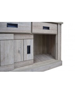 Cristalliera colore ancona oak 3 cassetti e 4 ante scorrevoli Anthony67120 150x39,6x204H stile shabby