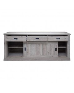 Credenza colore ancona oak 3 cassetti e 2 ante scorrevoli Anthony67070 219,6x49,8x95H stile shabby