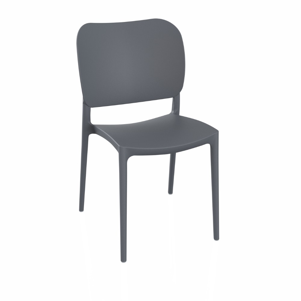 Sedia in polipropilene Orbita colore grigio metal