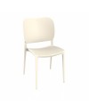 Sedia in polipropilene colore crema design elegante Orbita