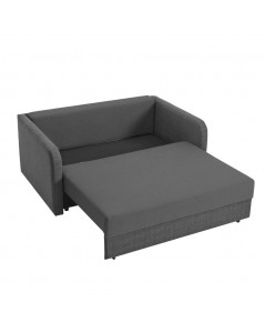 Divano 2 posti con letto estraibile tessuto grigio Devin 161x107x88H