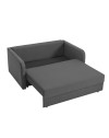 Divano 2 posti con letto estraibile tessuto grigio Devin 161x107x88H