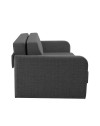 Divano 2 posti con letto estraibile tessuto grigio Devin 161x107x88H