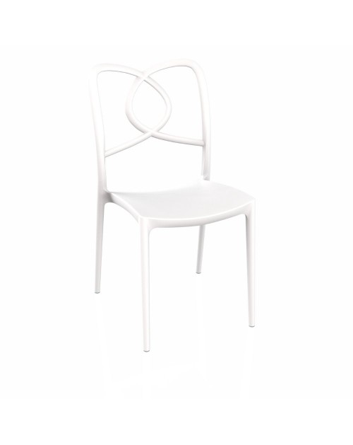 Sedia in polipropilene Hug colore bianco