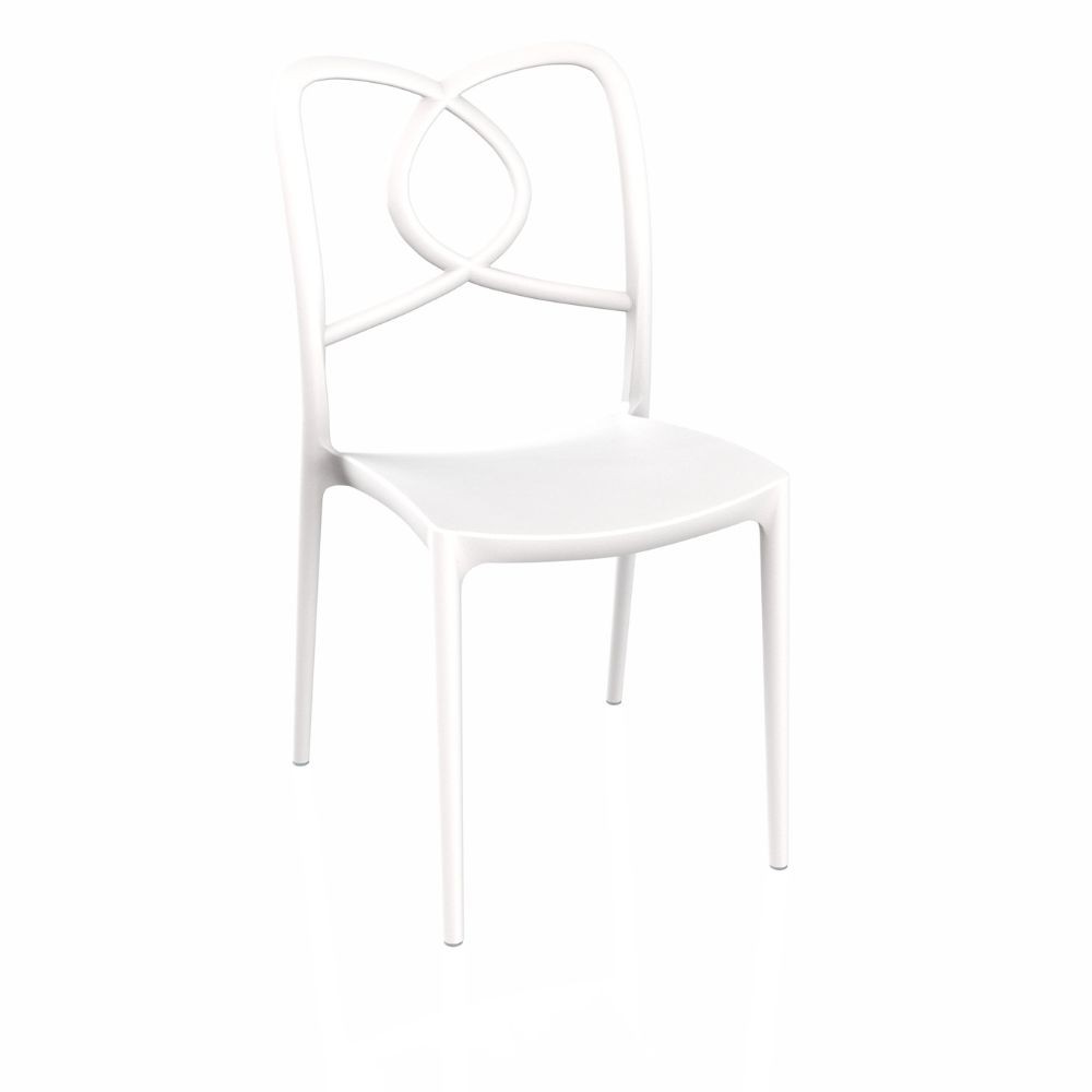 Sedia in polipropilene Hug colore bianco