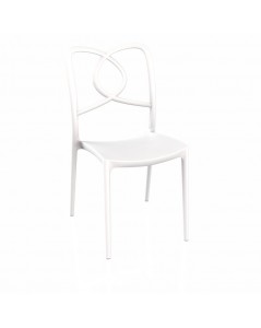 Sedia in polipropilene Hug colore bianco