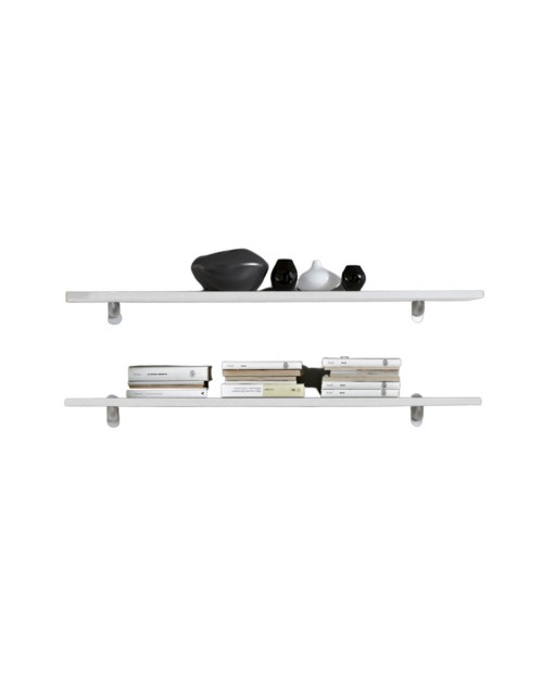 Coppia mensole bianco frassinato 120x23x2,2h LAMILMEN120BF
