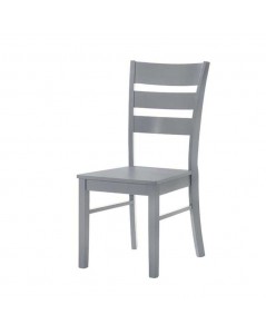 Set 2 Sedie in legno Lisa colore grigio schienale a tre fasce