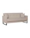 Divano funzione letto e contenitore Legen 3 Posti in vellutino tortora 210x85x87H