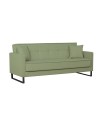 Divano funzione letto e contenitore Legen 3 Posti in vellutino verde oliva 210x85x87H