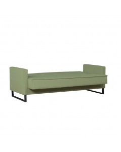 Divano funzione letto e contenitore Legen 3 Posti in vellutino verde oliva 210x85x87H