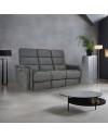 Divano recliner elettrici 3 posti grigio Faber 191x77x105H