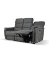 Divano recliner elettrici 3 posti grigio Faber 191x77x105H
