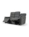 Divano recliner elettrici 3 posti grigio Faber 191x77x105H