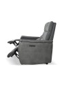 Divano recliner elettrici 3 posti grigio Faber 191x77x105H