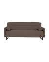 Divano funzione letto Odin 3 posti in tessuto beige 199x85x85H
