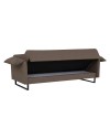 Divano funzione letto Odin 3 posti in tessuto beige 199x85x85H