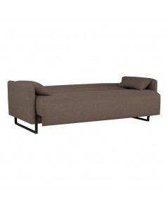 Divano funzione letto Odin 3 posti in tessuto beige 199x85x85H