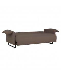 Divano funzione letto Odin 3 posti in tessuto beige 199x85x85H