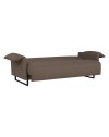 Divano funzione letto Odin 3 posti in tessuto beige 199x85x85H